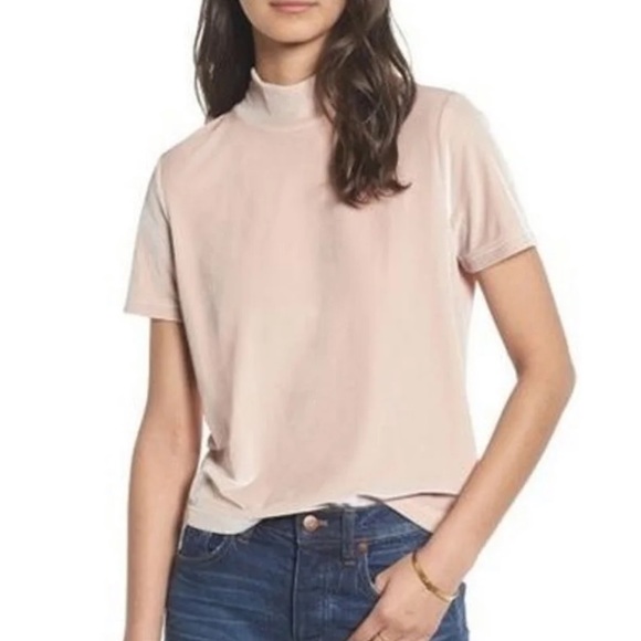 Madewell - Velvet Mockneck Tee - Picture 1 of 3